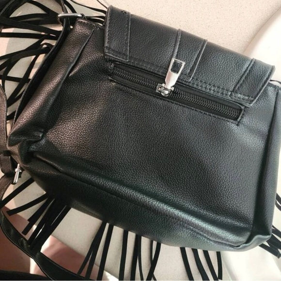 Boho Vegan Leather Western Fringe Crossbody Shoulder Bag - Picture 8 of 8